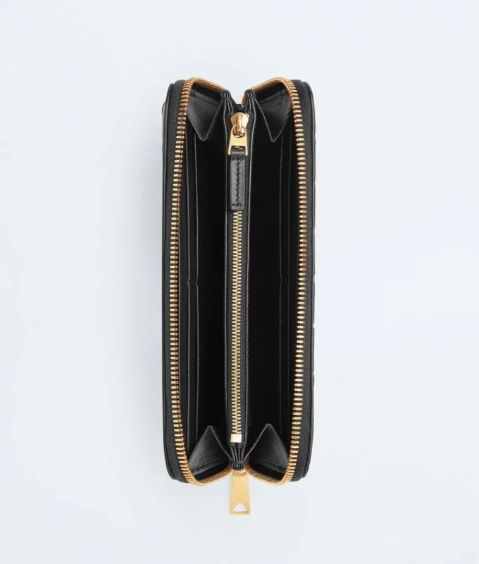 Portefeuille Intrecciato à fermeture éclair