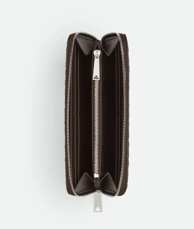 Portefeuille Intrecciato à fermeture éclair