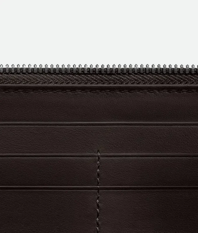 Portefeuille Intrecciato à fermeture éclair