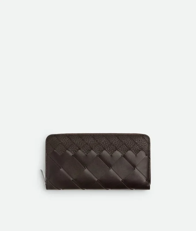 Portefeuille Intrecciato à fermeture éclair