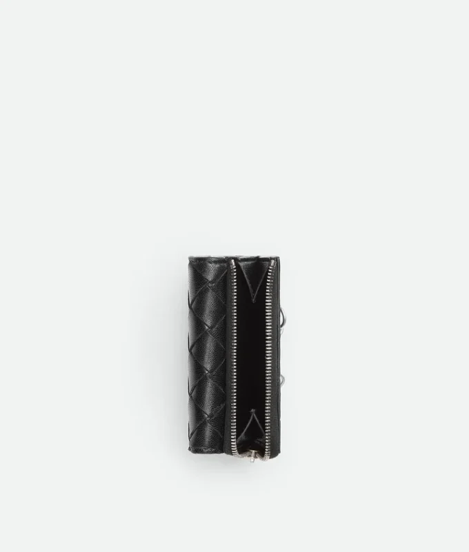 Portefeuille Intrecciato Tiny à trois volets