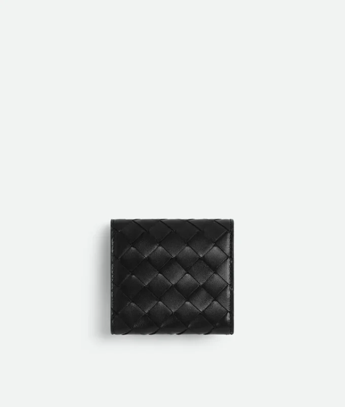 Portefeuille à trois volets Intrecciato