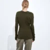 Pull en cachemire et soie à côtes