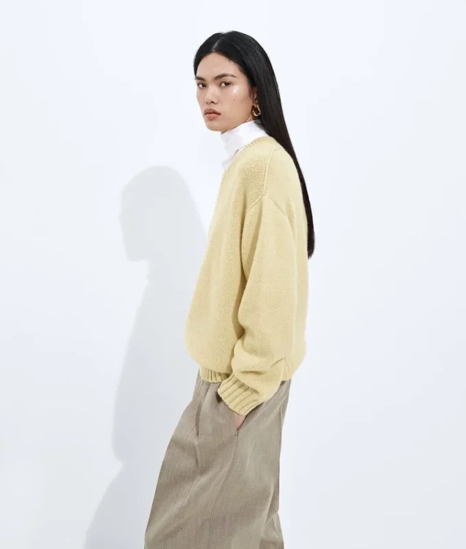 Pull en cachemire torsadé