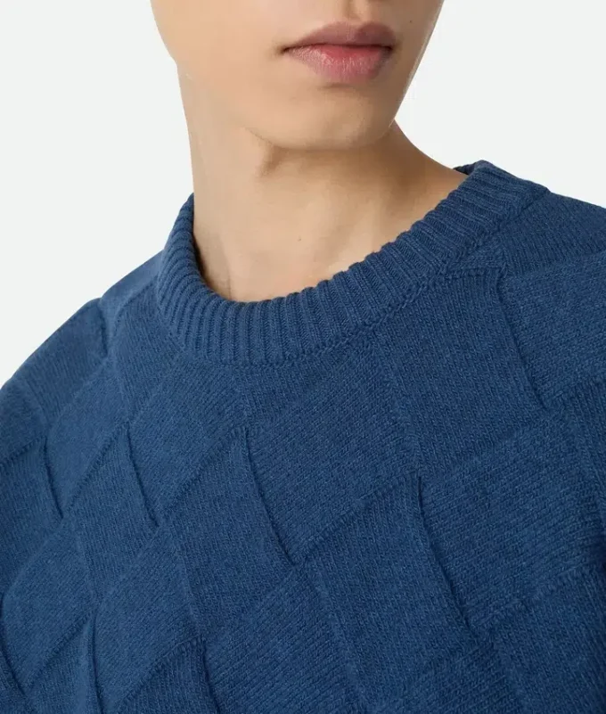Pull en laine à motif Intrecciato Pull en laine à motif Intrecciato