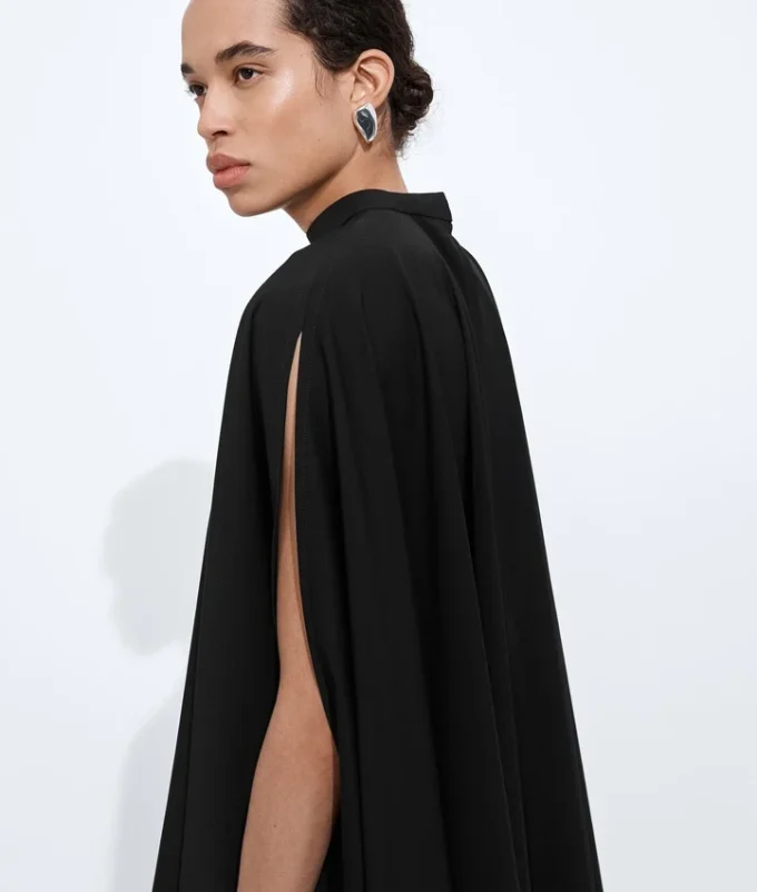 Robe caftan en laine légère
