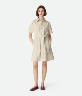 Robe en coton et lin