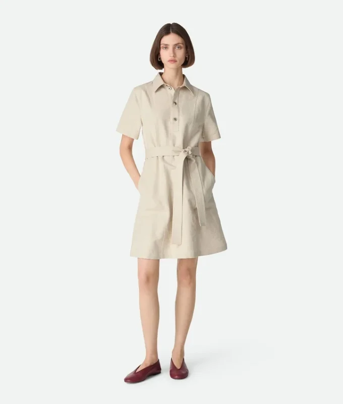Robe en coton et lin