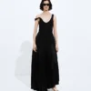 Robe en coton et soie Stretch