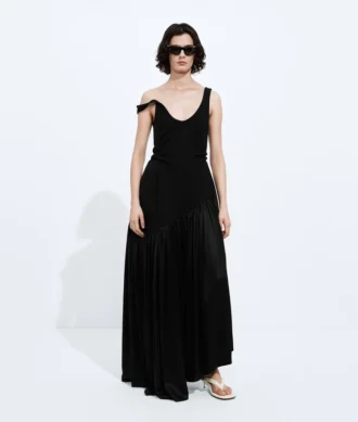 Robe en coton et soie Stretch