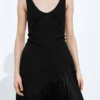 Robe en coton et soie Stretch