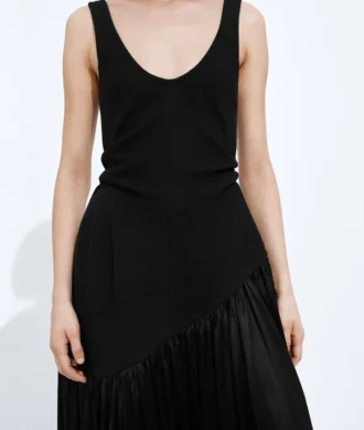 Robe en coton et soie Stretch