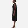 Robe en crêpe de viscose et laine