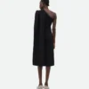 Robe en crêpe de viscose et laine
