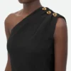 Robe en crêpe de viscose et laine