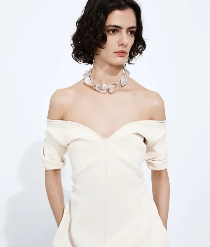 Robe en crêpe double