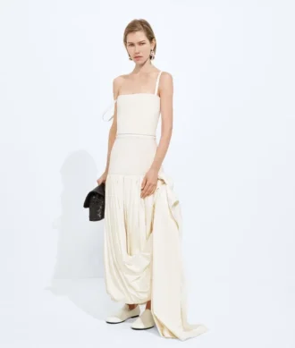 Robe en gabardine de laine