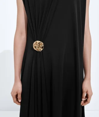 Robe en jersey de viscose crêpé