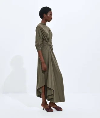 Robe en jersey de viscose crêpé