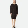 Robe en laine à côtes anglaises
