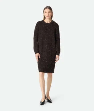 Robe en laine à côtes anglaises