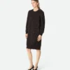 Robe en laine à côtes anglaises