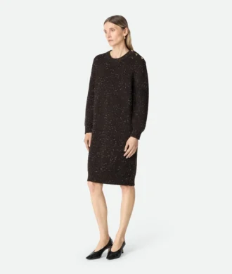 Robe en laine à côtes anglaises
