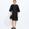 Robe en sergé de coton et viscose lavé