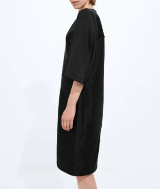 Robe en sergé de coton et viscose lavé