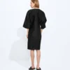 Robe en sergé de coton et viscose lavé
