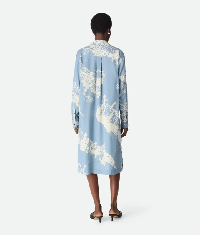 Robe en soie imprimée « Italian Postcard »