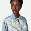 Robe en soie imprimée « Italian Postcard »