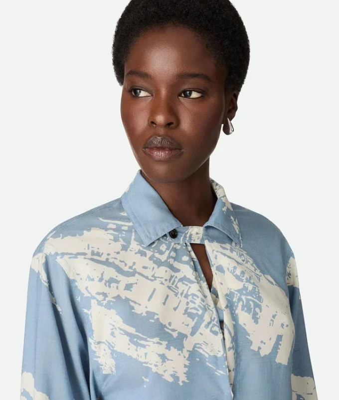 Robe en soie imprimée « Italian Postcard »