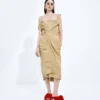 Robe en taffetas de soie lavé
