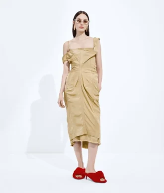 Robe en taffetas de soie lavé