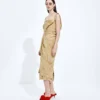 Robe en taffetas de soie lavé