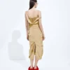 Robe en taffetas de soie lavé