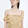 Robe en taffetas de soie lavé