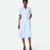 Robe en twill de viscose et de soie