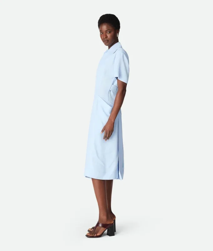 Robe en twill de viscose et de soie