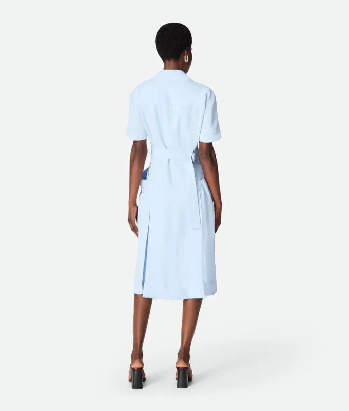 Robe en twill de viscose et de soie