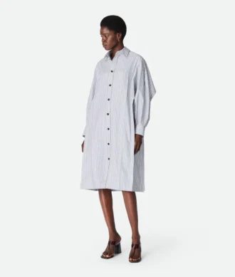 Robe à rayures en coton