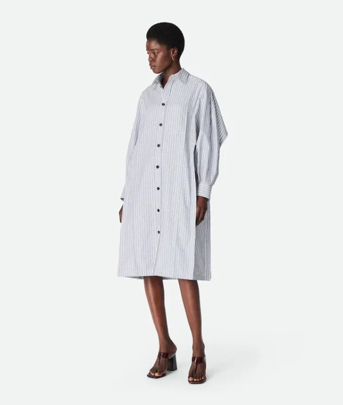 Robe à rayures en coton Robe à rayures en coton