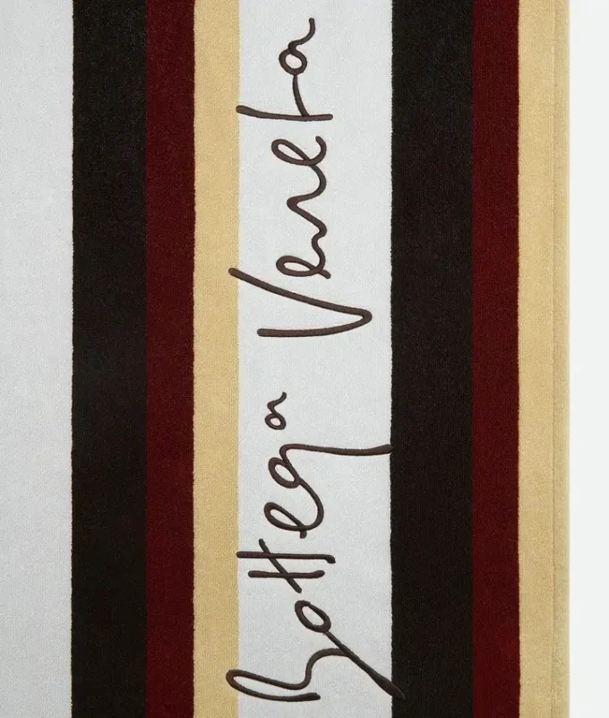 Serviette de plage jacquard à rayures