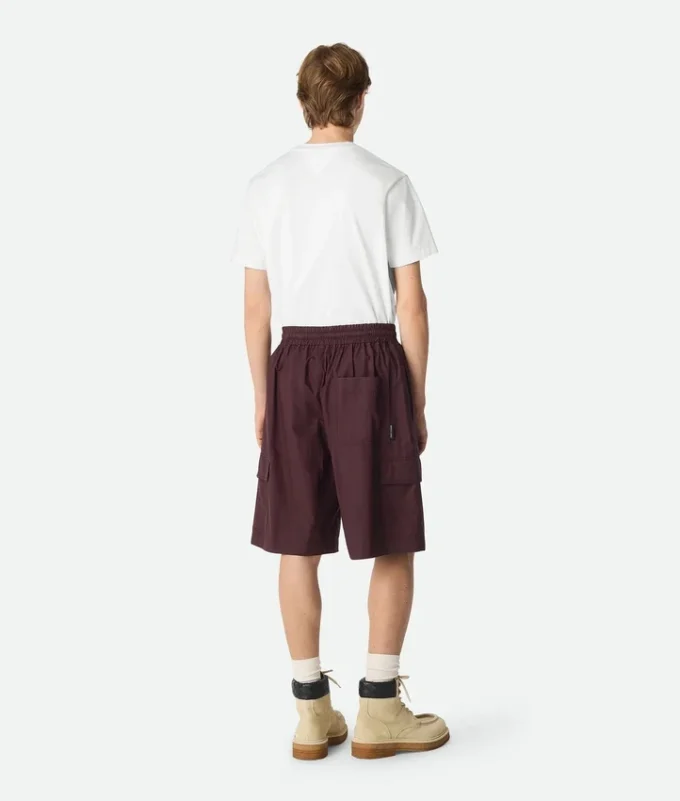 Short cargo en coton résiné