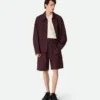 Short cargo en coton résiné