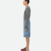 Short cargo en denim indigo vintage