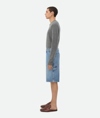 Short cargo en denim indigo vintage