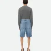 Short cargo en denim indigo vintage
