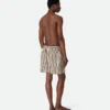Short de bain en nylon rayé